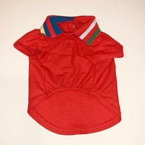 Puppy Red Polo Top Size Small